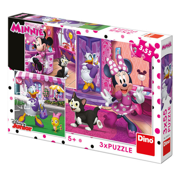 Puzzle 3x55 Dino 335226 Deň s Minnie