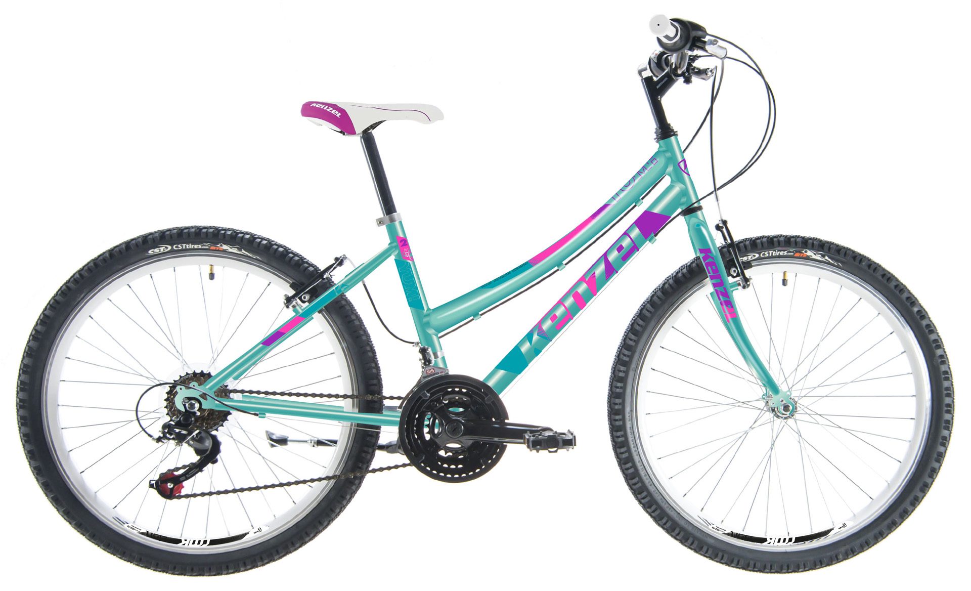 Bicykel KENZEL Yum RF24 dievčenský tyrkysový