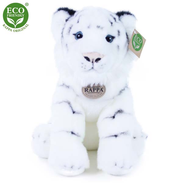 Plyšový tiger biely sediaci 30cm