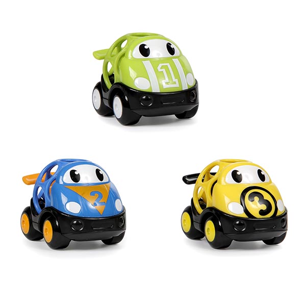 Hračka autíčka pretekárske Herbie, Tom a Mike Oball Go Grippers™ 3ks, 18m+