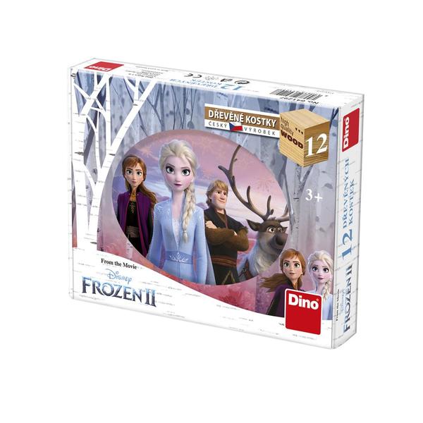 Drevené obrázkové kocky 12ks Frozen II