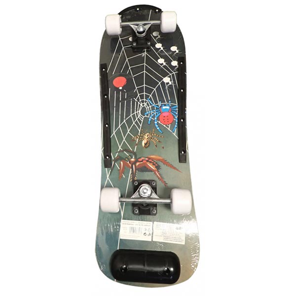 Skateboard farebný s pavúkom