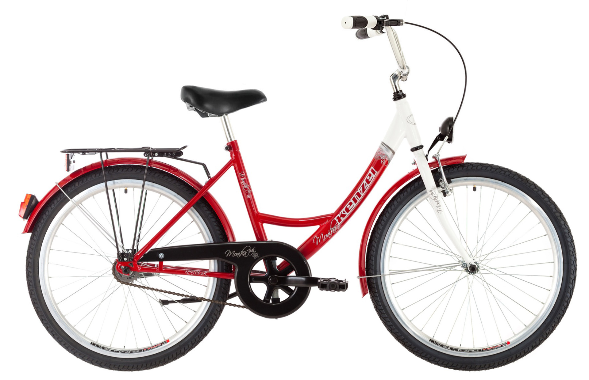 Bicykel KENZEL Monika červeno-biely