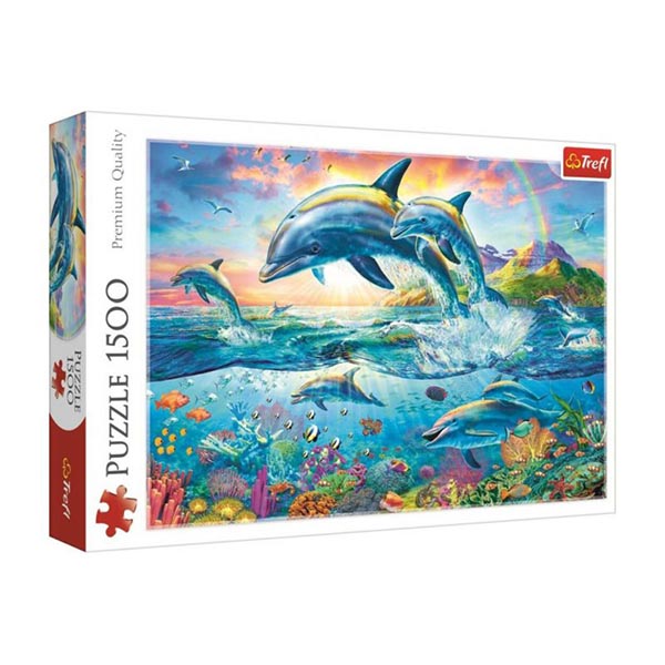 Puzzle 1500 Trefl 26162 Rodina delfínov