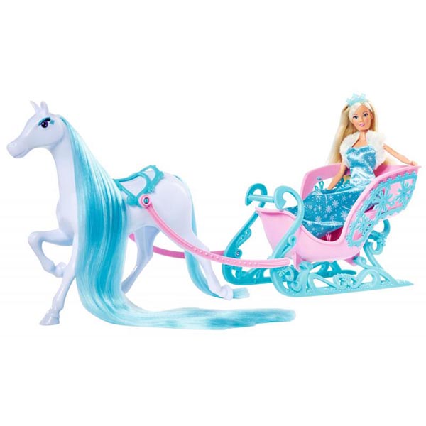 Bábika Steffi s koňom Snow Dream