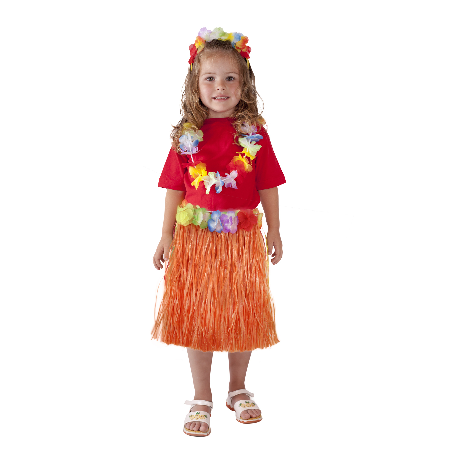 Sukňa Hawai detská 45cm oranžová