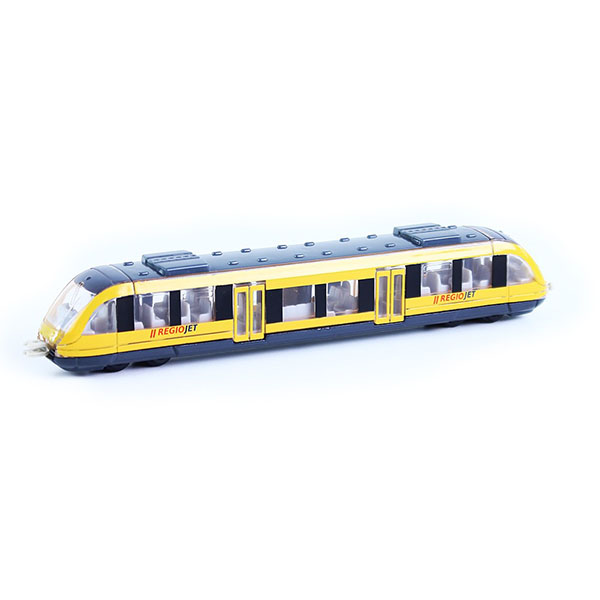 Vlak žltý RegioJet regionálny 17cm